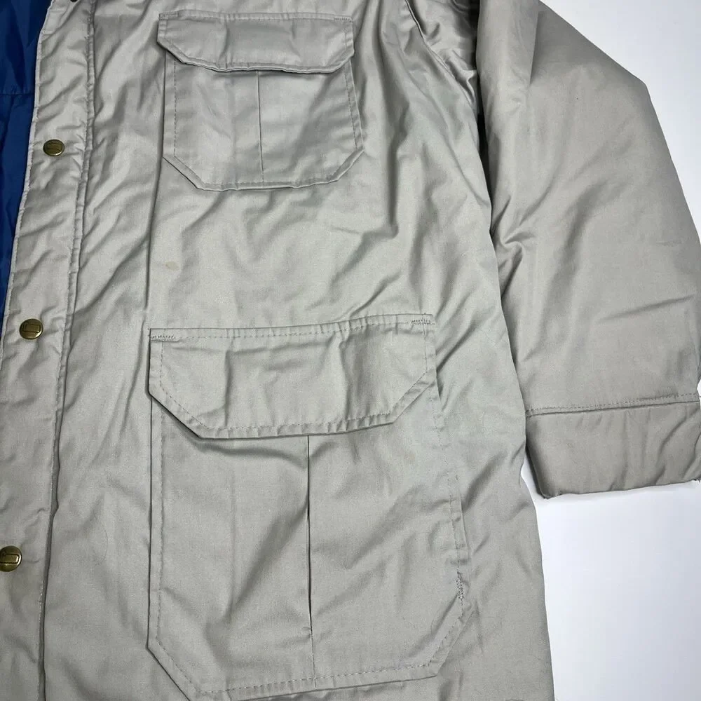 Vintage Woolrich Parka Jacket Blue USA Men’s XL Full Zip No Hood - Picture 5 of 6